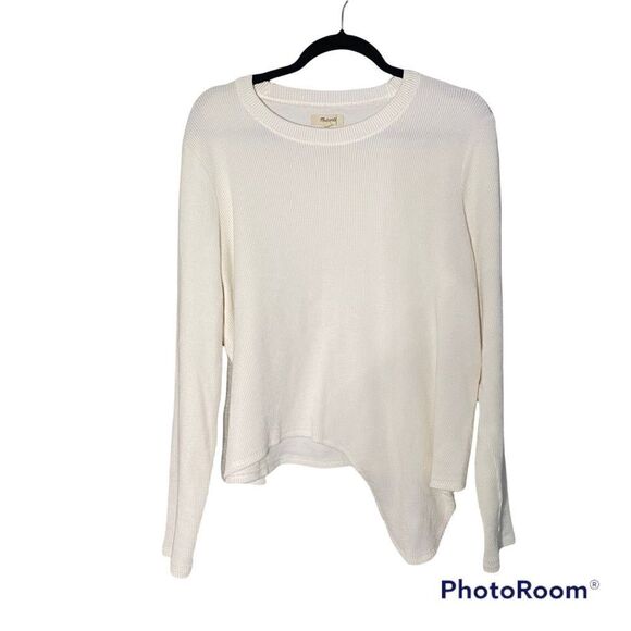 Madewell Off White Waffle Weave Thermal Top size XXL - Picture 1 of 7